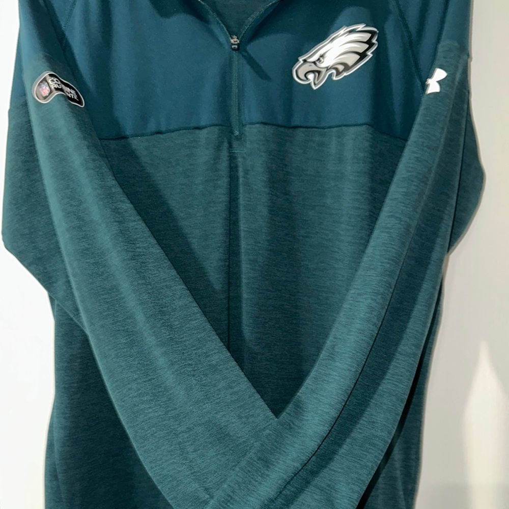 Under Armour Green Philadelphia Eagles Quarter-Zip Pullover - Picture 4 of 4
